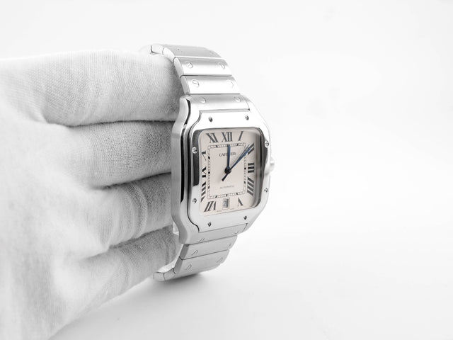 Cartier 39,8 mm Santos Silver Roman – Bild 2