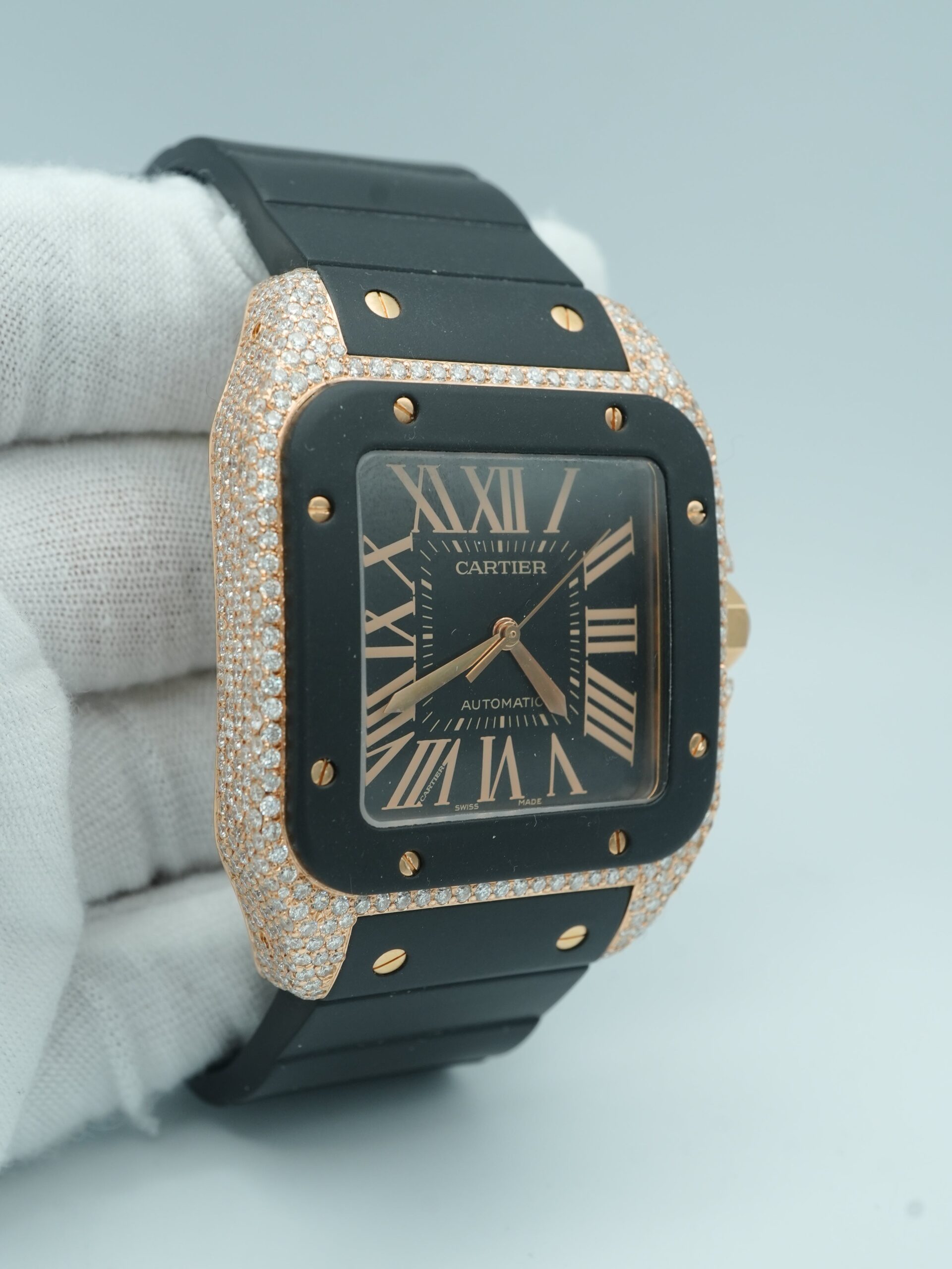 Cartier 41,3 mm Santos 100 Large / Rose Gold - Imagem 4