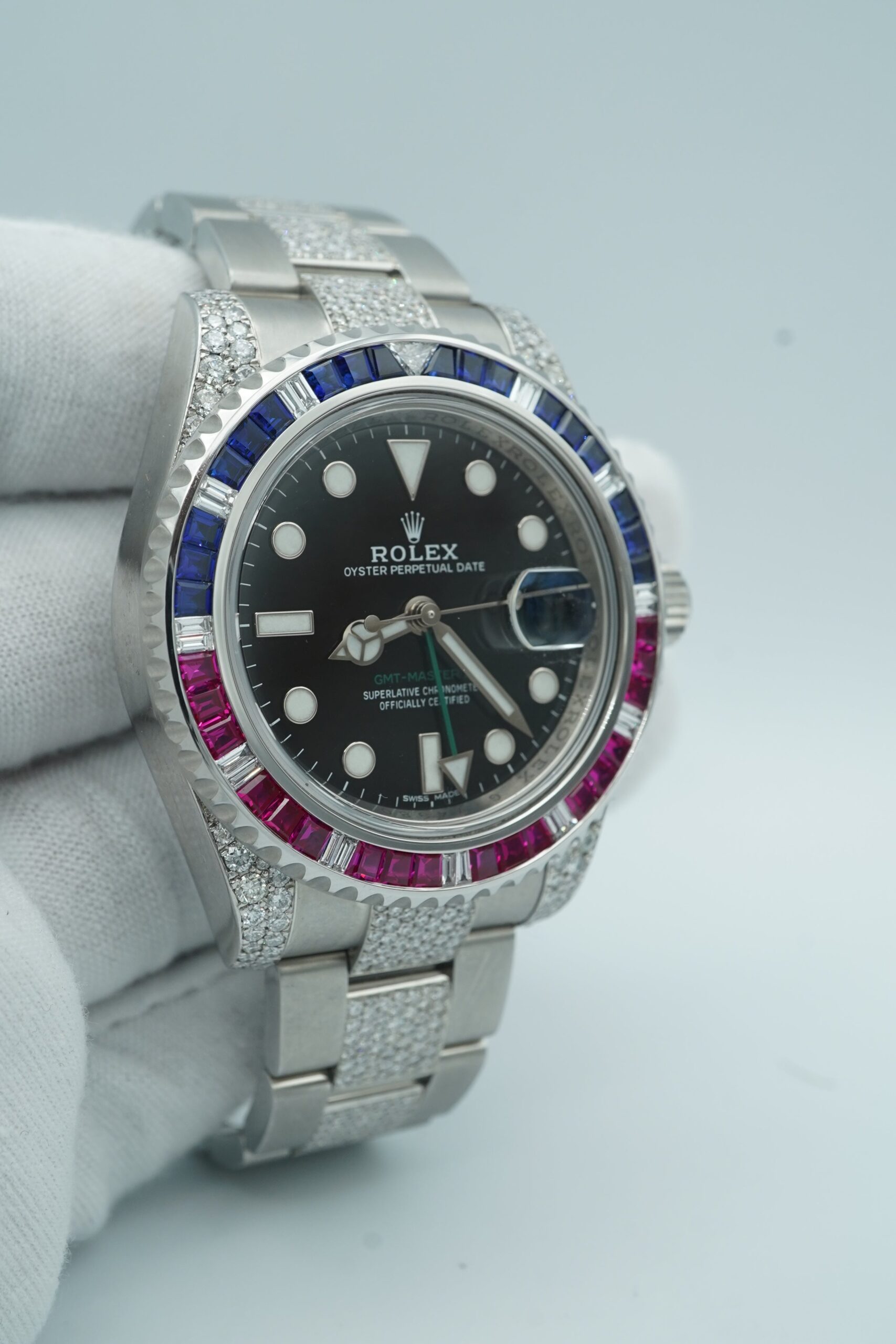 Rolex 40 mm GMT-Master II / Custom Diamond Set Black - Imagem 2