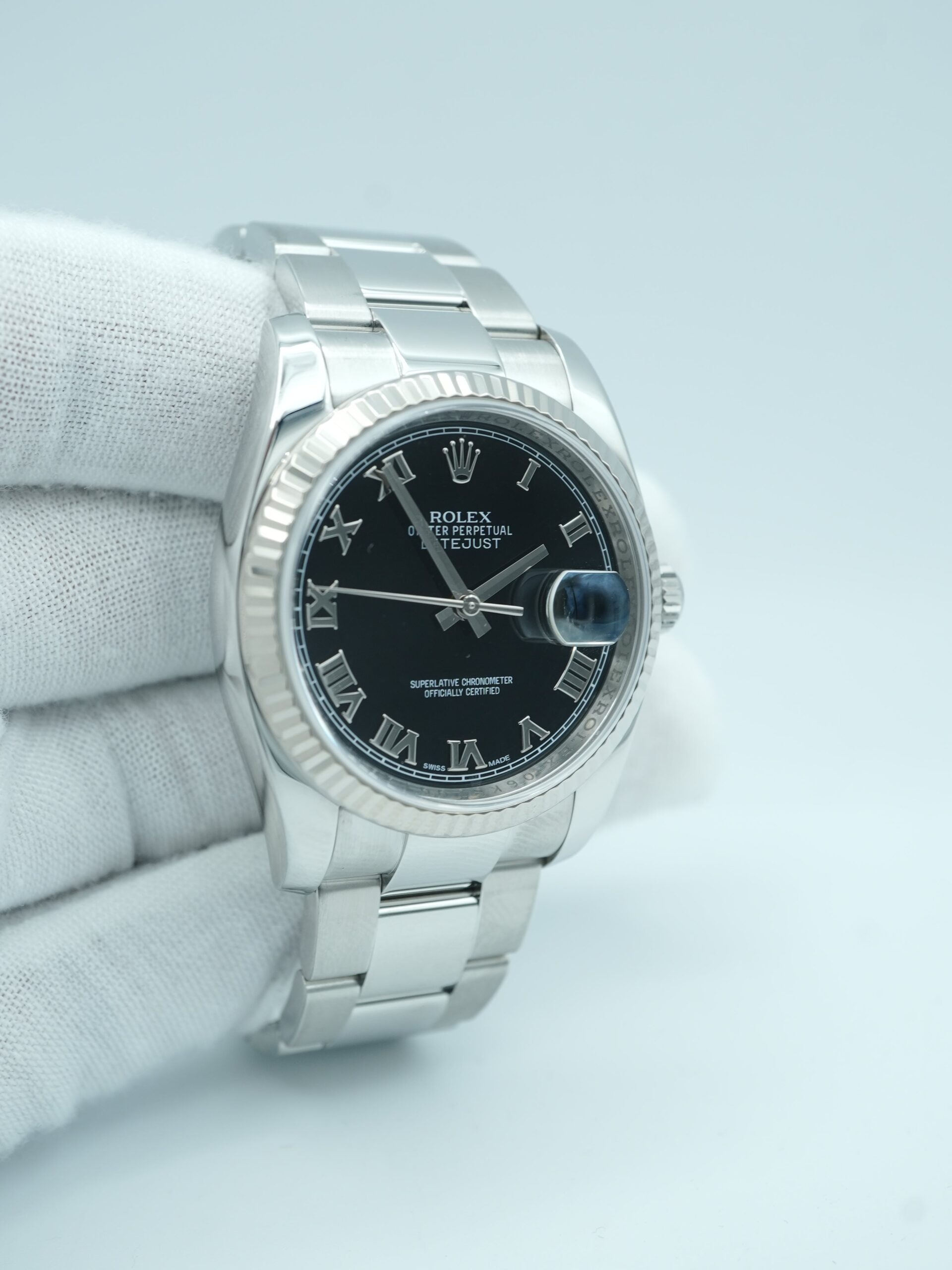 Rolex Datejust 36 mm / Black Roman – Oyster - Imagem 4