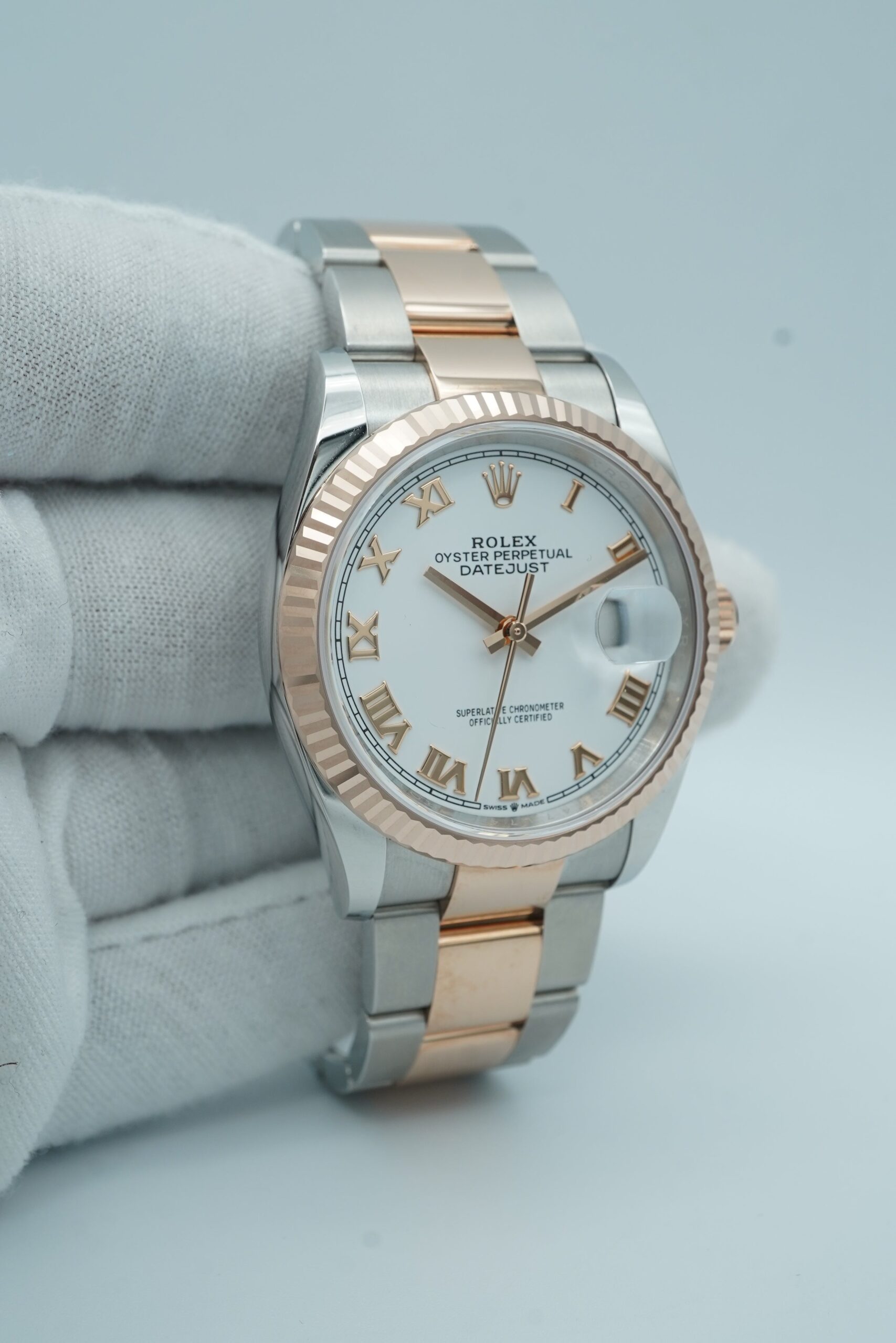 Rolex Datejust 36 mm / White Roman – Oyster - Imagem 5