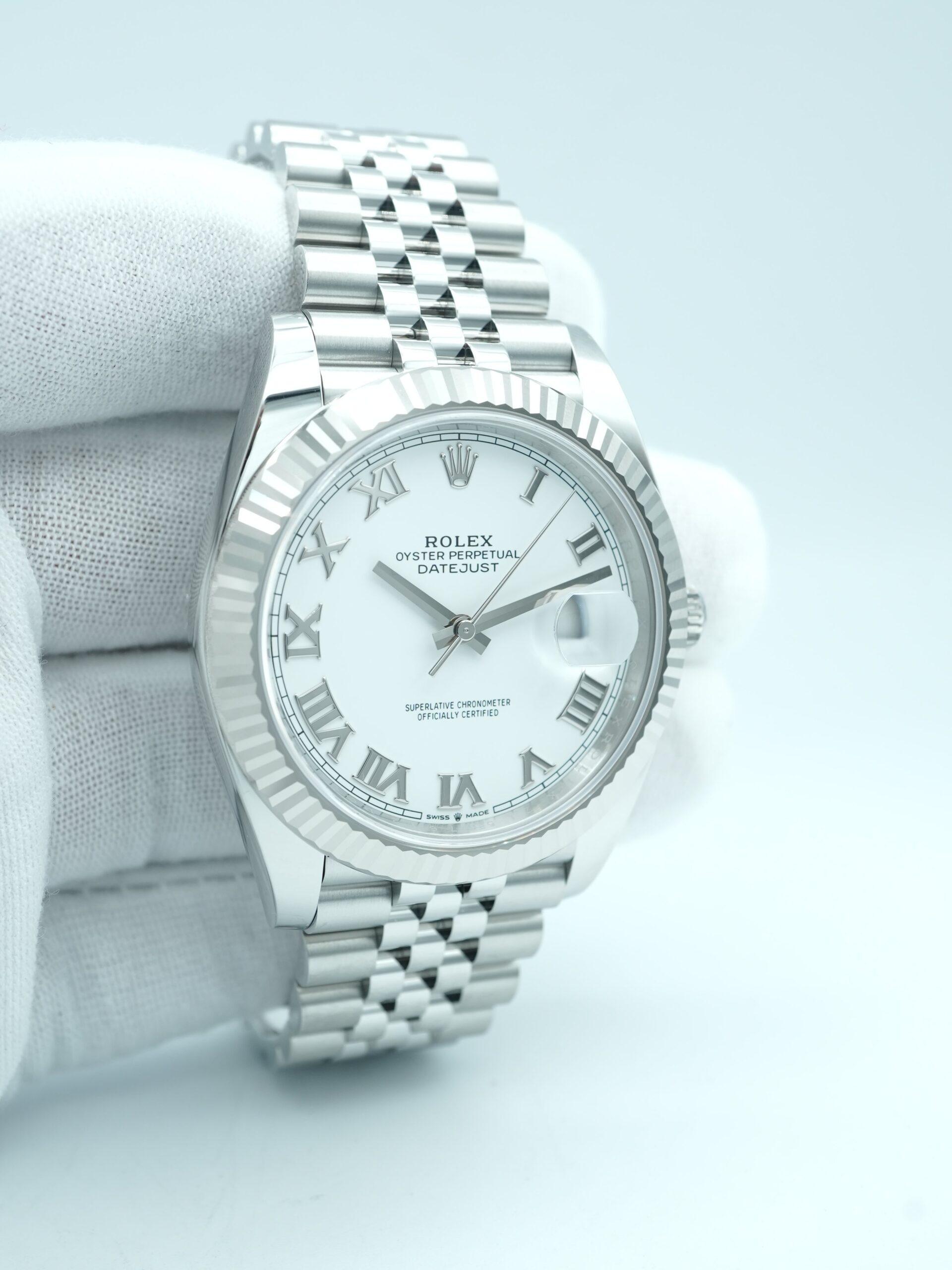 Rolex Datejust 41 mm / White Roman – Jubilee - Imagem 4