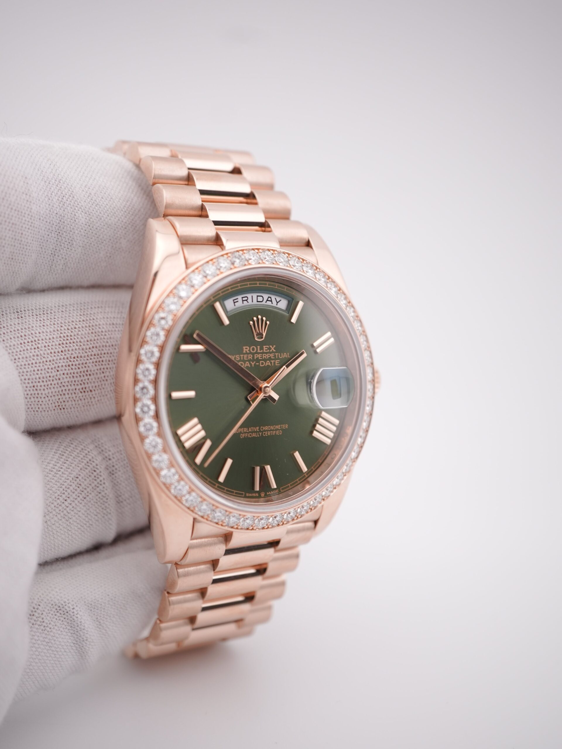Rolex Day-Date 40 mm / Olive Green – President - Imagem 3